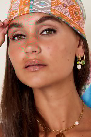 Coloured heart earrings Rose Stainless Steel h5 Picture4